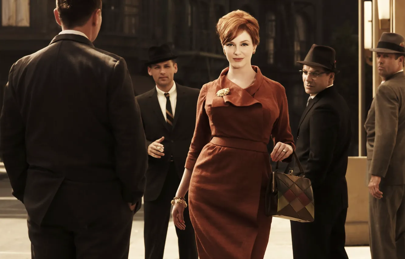 Photo wallpaper style, street, woman, man