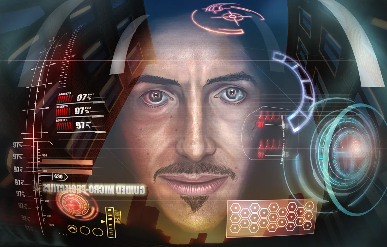 Photo wallpaper face, Iron man, Iron Man, tony stark