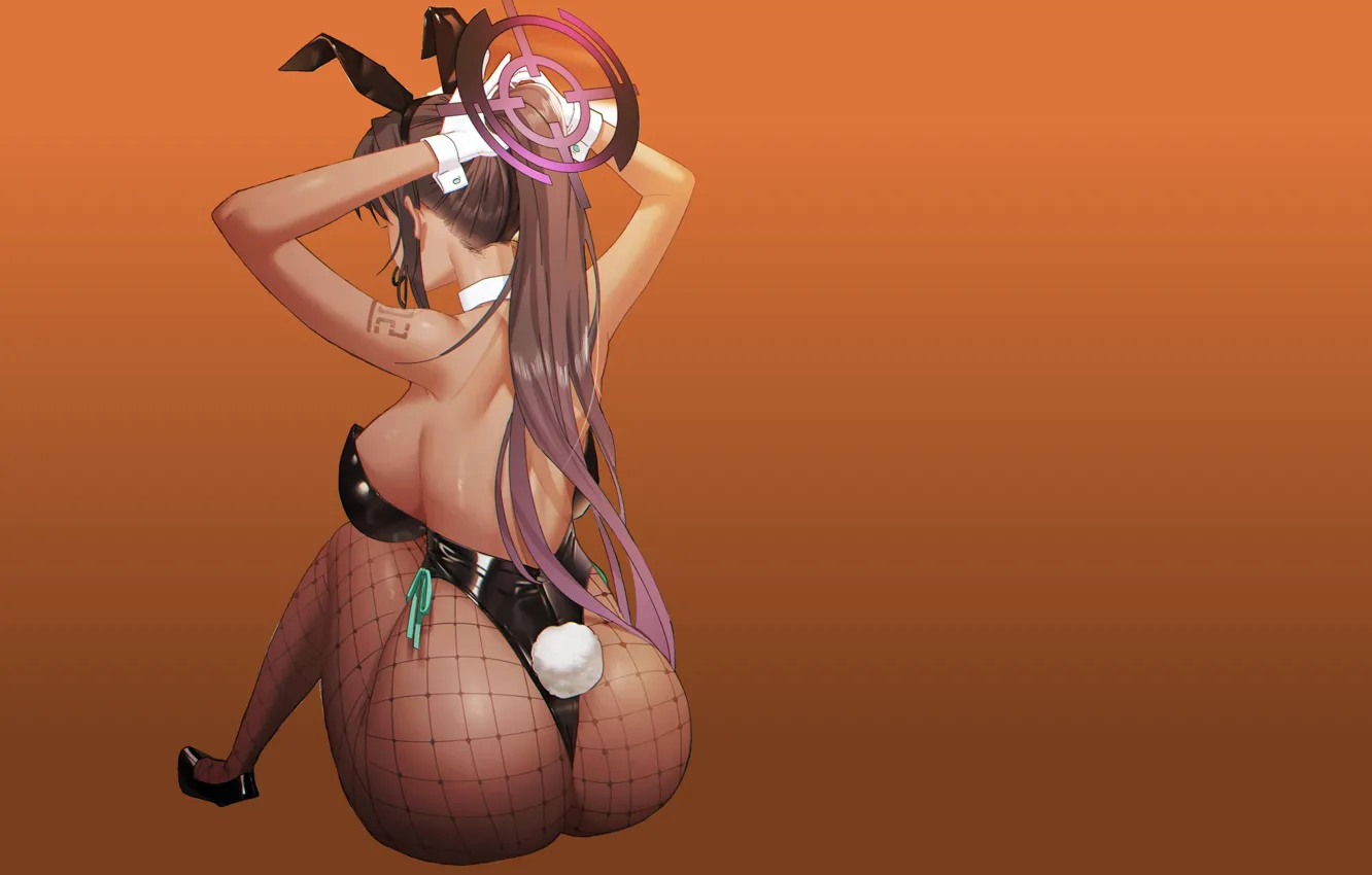 Photo wallpaper girl, sexy, ass, anime, butt, babe, bunny, tan