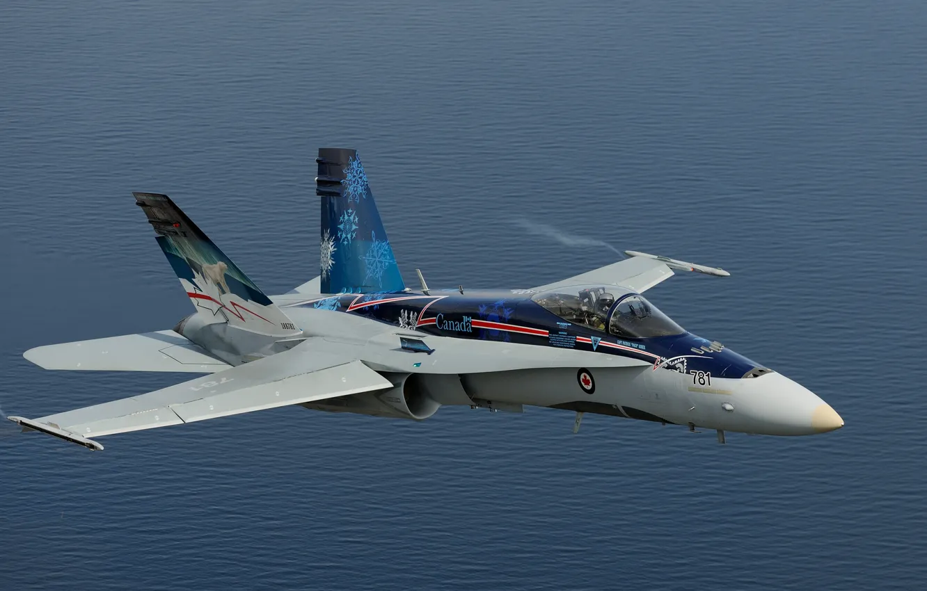 Photo wallpaper fighter, multipurpose, Hornet, CF-18