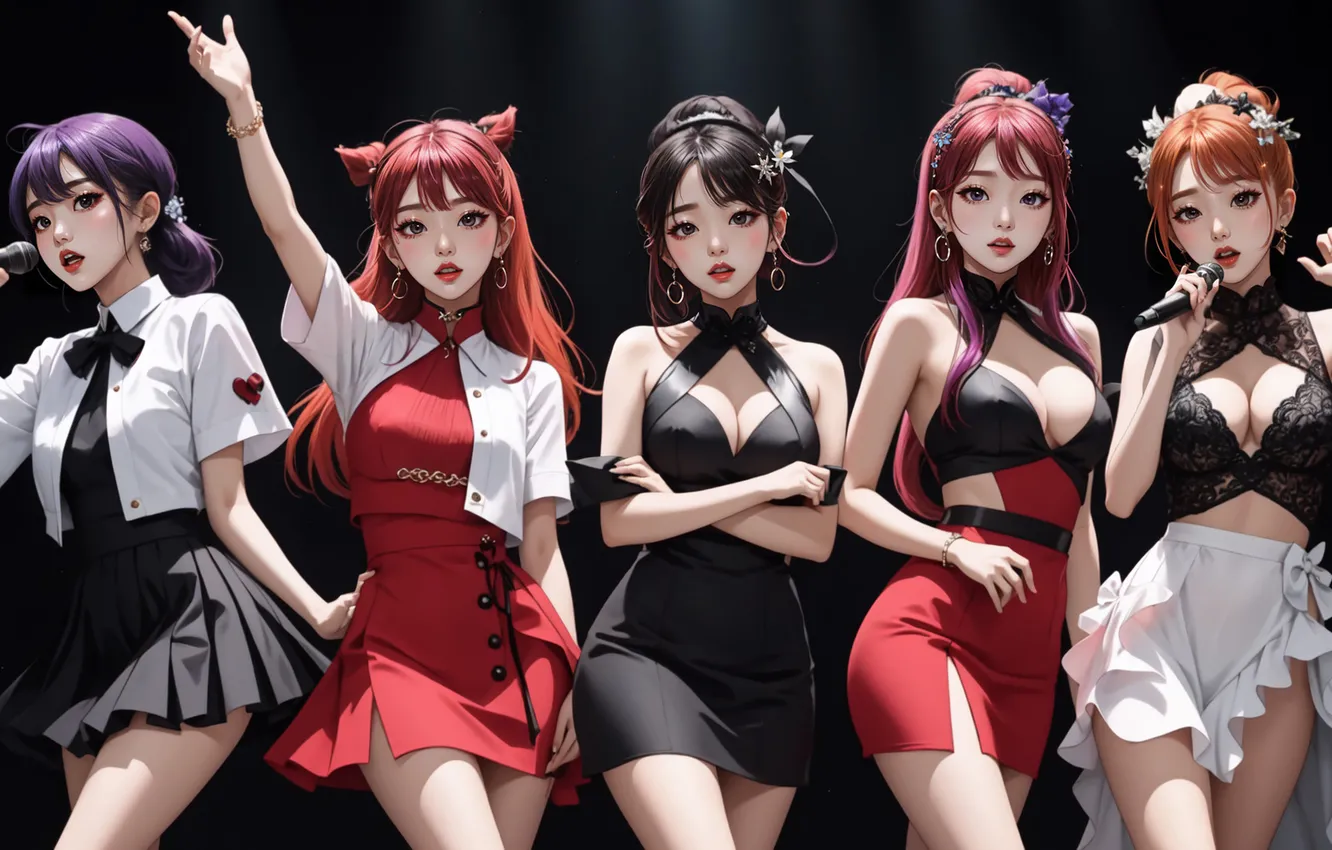 Photo wallpaper girl, style, group, Asian, K-Pop