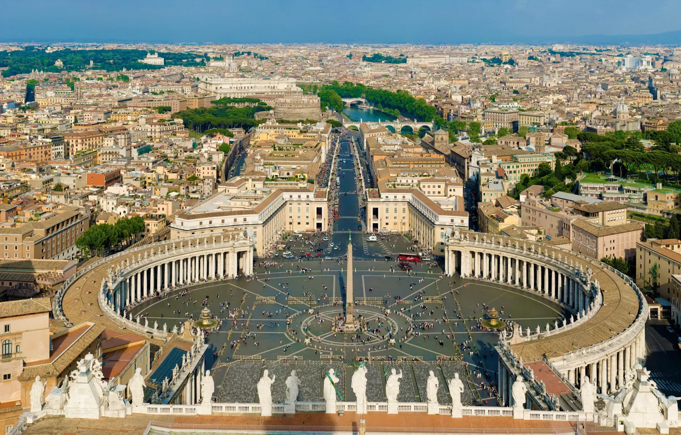 Photo wallpaper Rome, Italy, panorama, St. Peter's Square