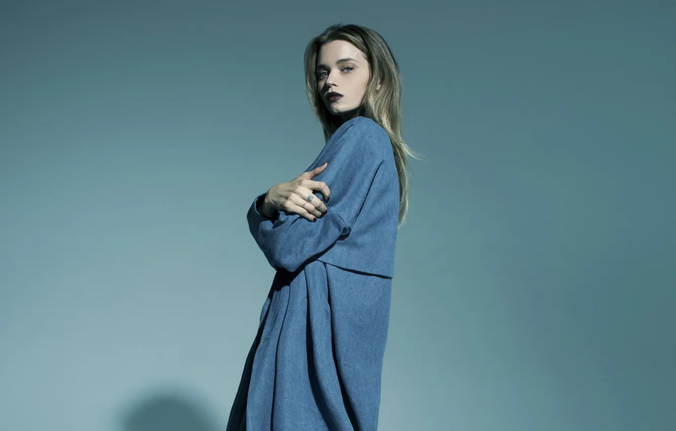 Photo wallpaper look, pose, model, makeup, actress, coat, hair, Abbey Lee Kershaw