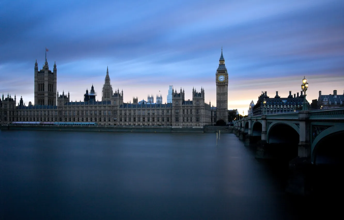 Photo wallpaper London, Thames, Big Ben, Westminster