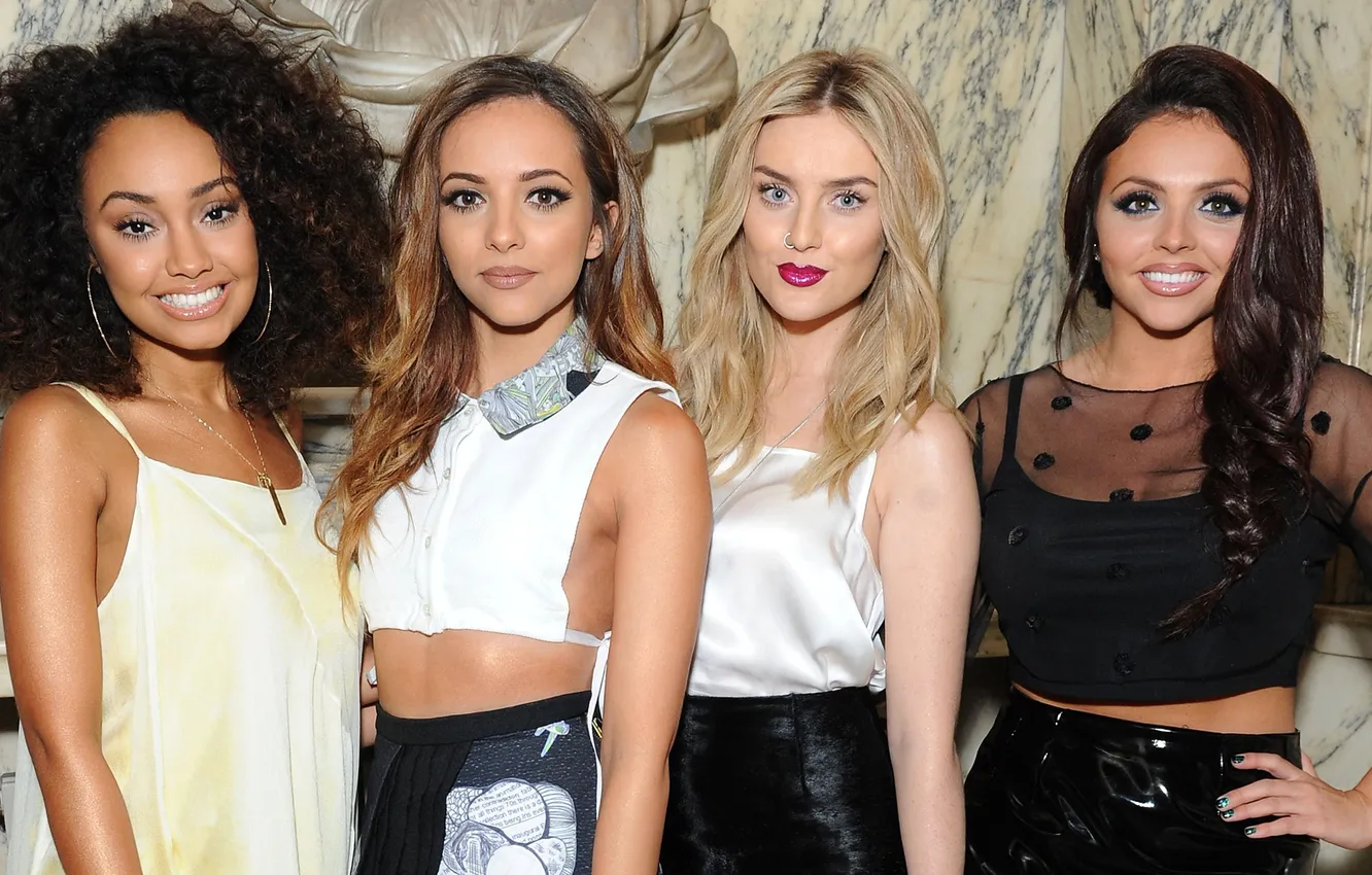 Photo wallpaper face, smile, model, Quartet