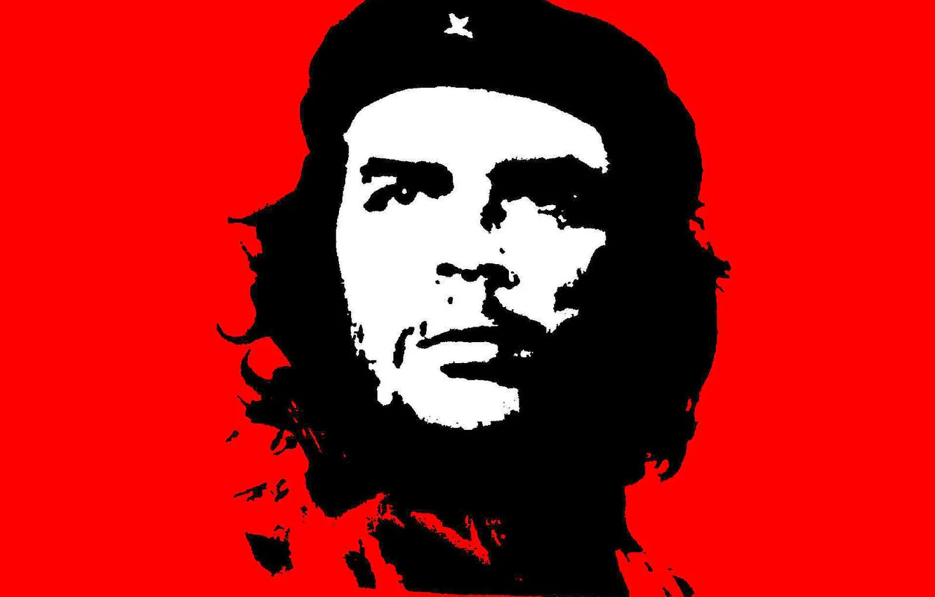 Photo wallpaper red, Che Guevara, Che Guevara, Cuba, black. revolution
