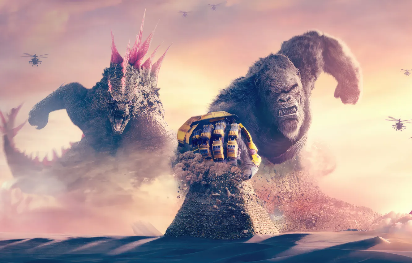 Photo wallpaper poster, Godzilla, IMAX, the new empire, x-kong