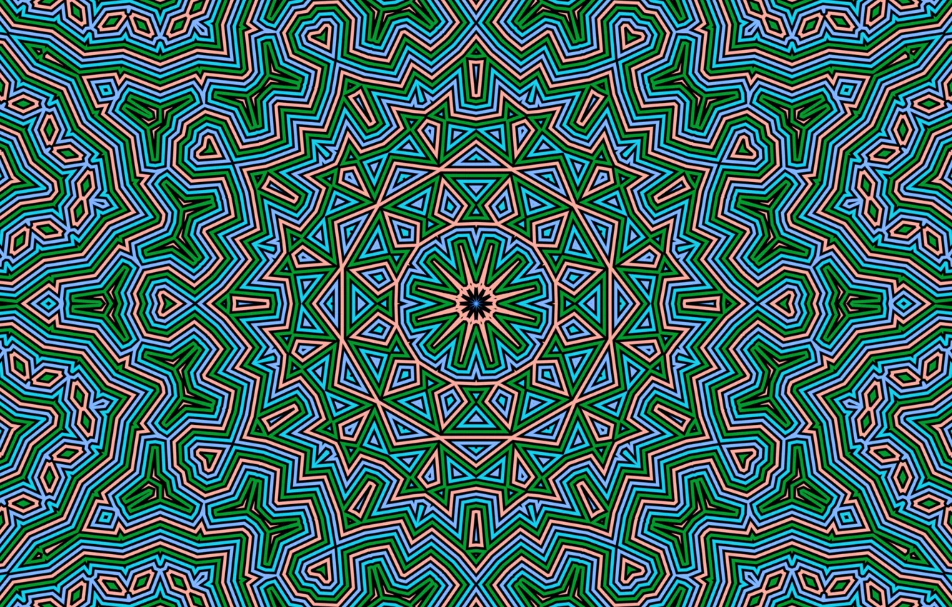 Photo wallpaper pattern, color, kaleidoscope