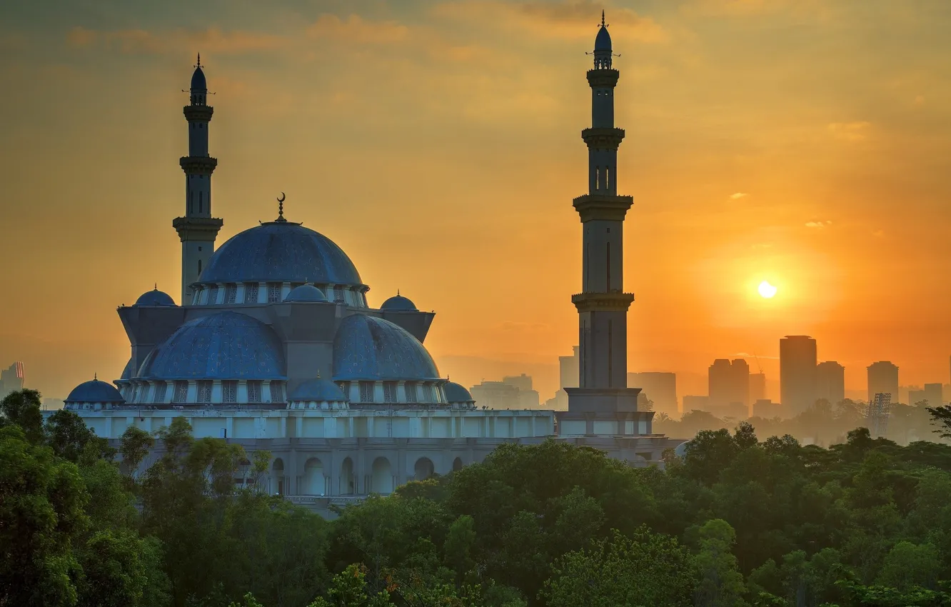 Photo wallpaper the sun, Malaysia, Kuala Lumpur