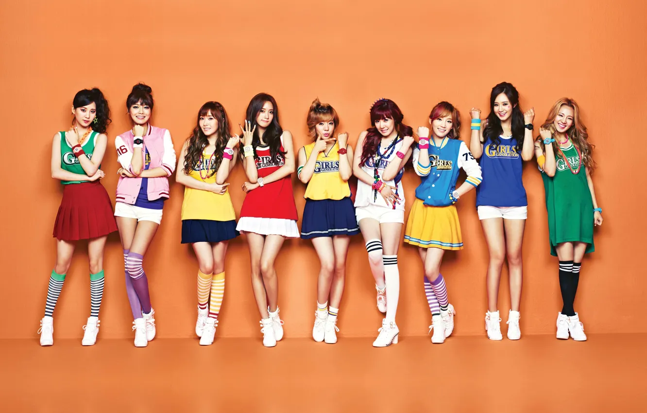 Photo wallpaper fashion, singer, redhead, brunette, Team, asian, sports, Girls Generation