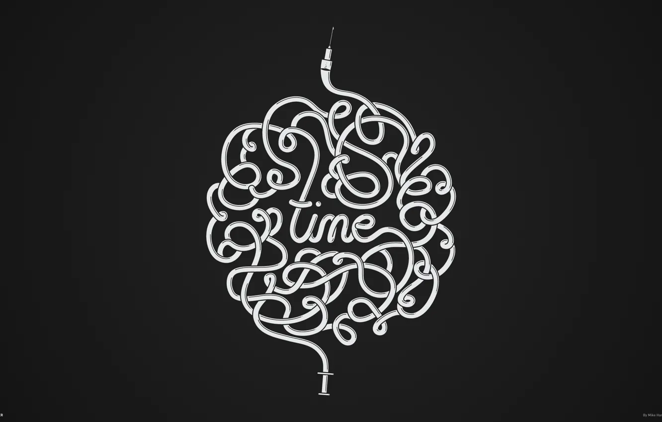 Photo wallpaper time, needle, syringe, time