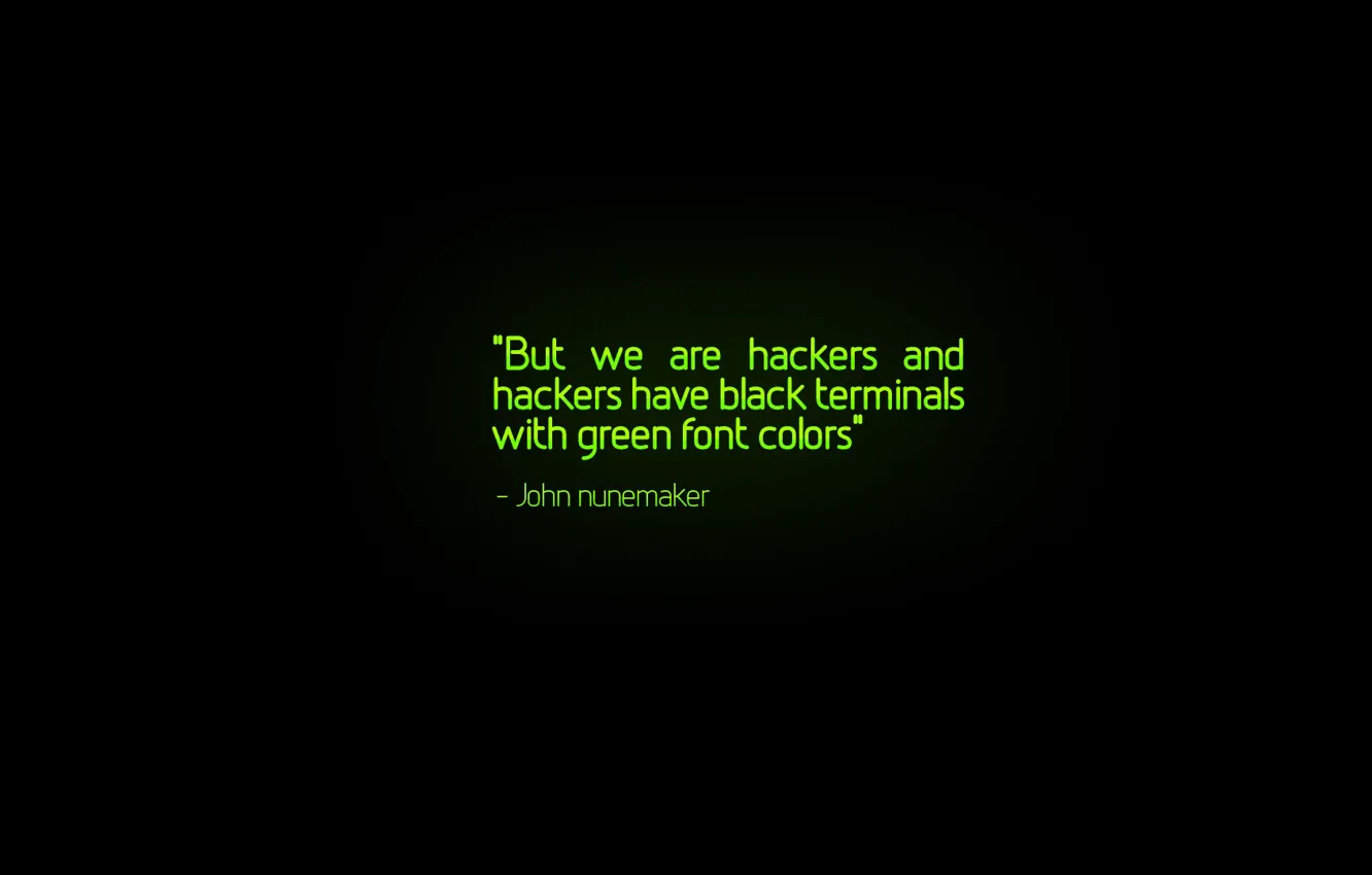Photo wallpaper green, black, hackers