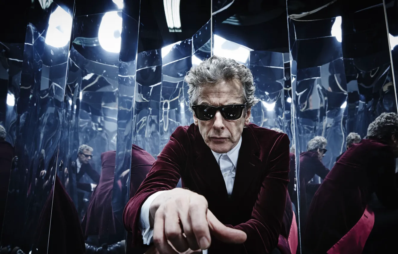 Photo wallpaper reflection, hand, glasses, actor, male, jacket, Doctor Who, Doctor Who