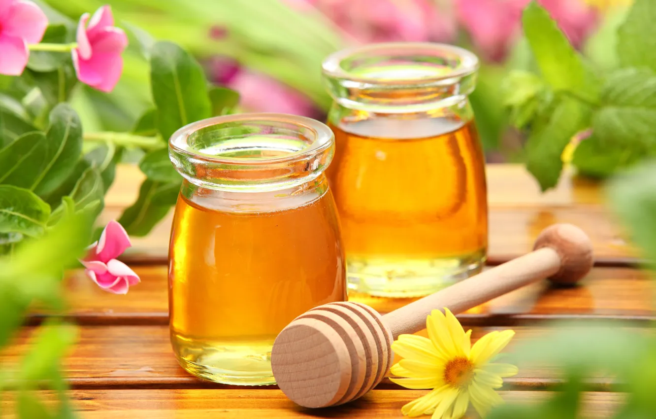 Photo wallpaper flowers, honey, Bank, beekeeping