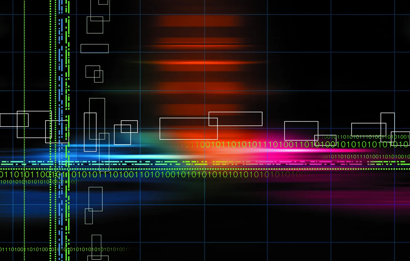 Photo wallpaper abstraction, glare, black, scheme