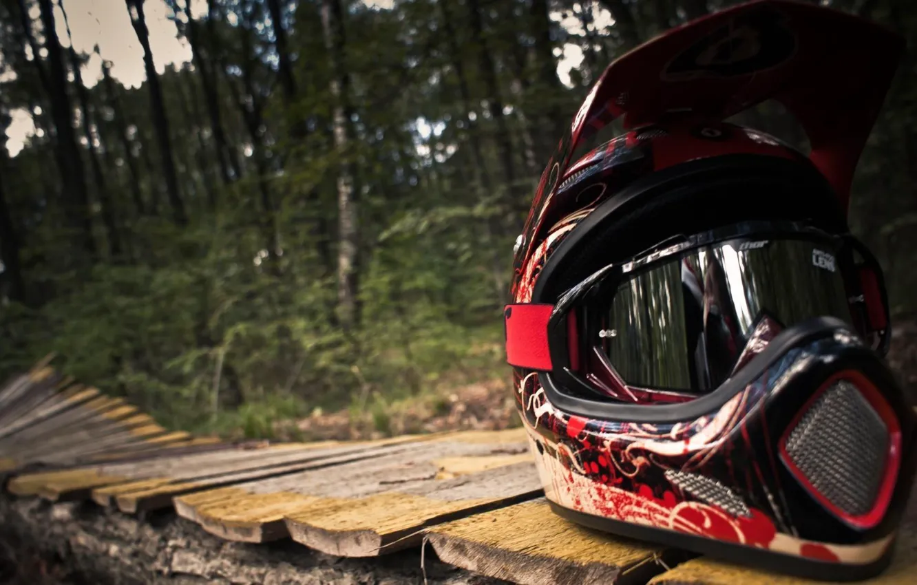 Photo wallpaper macro, mouth-Biking, motorcycle helmet