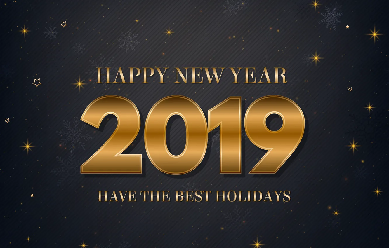 Photo wallpaper gold, new year, figures, golden, black background, black, background, New Year