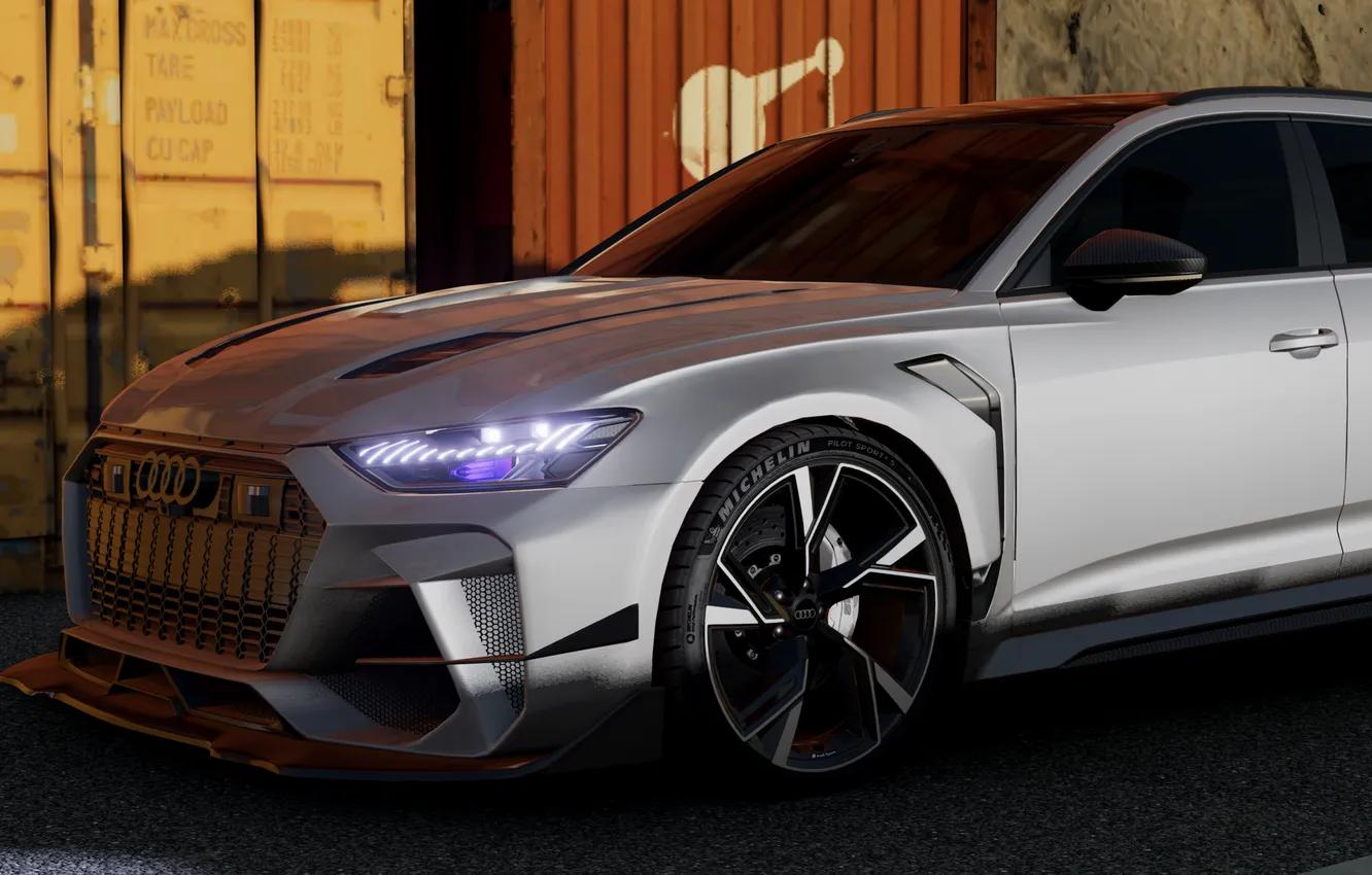 Photo wallpaper Audi, games, RS6, Beam, RS6 C8, BeamNG.drive, BeamNG