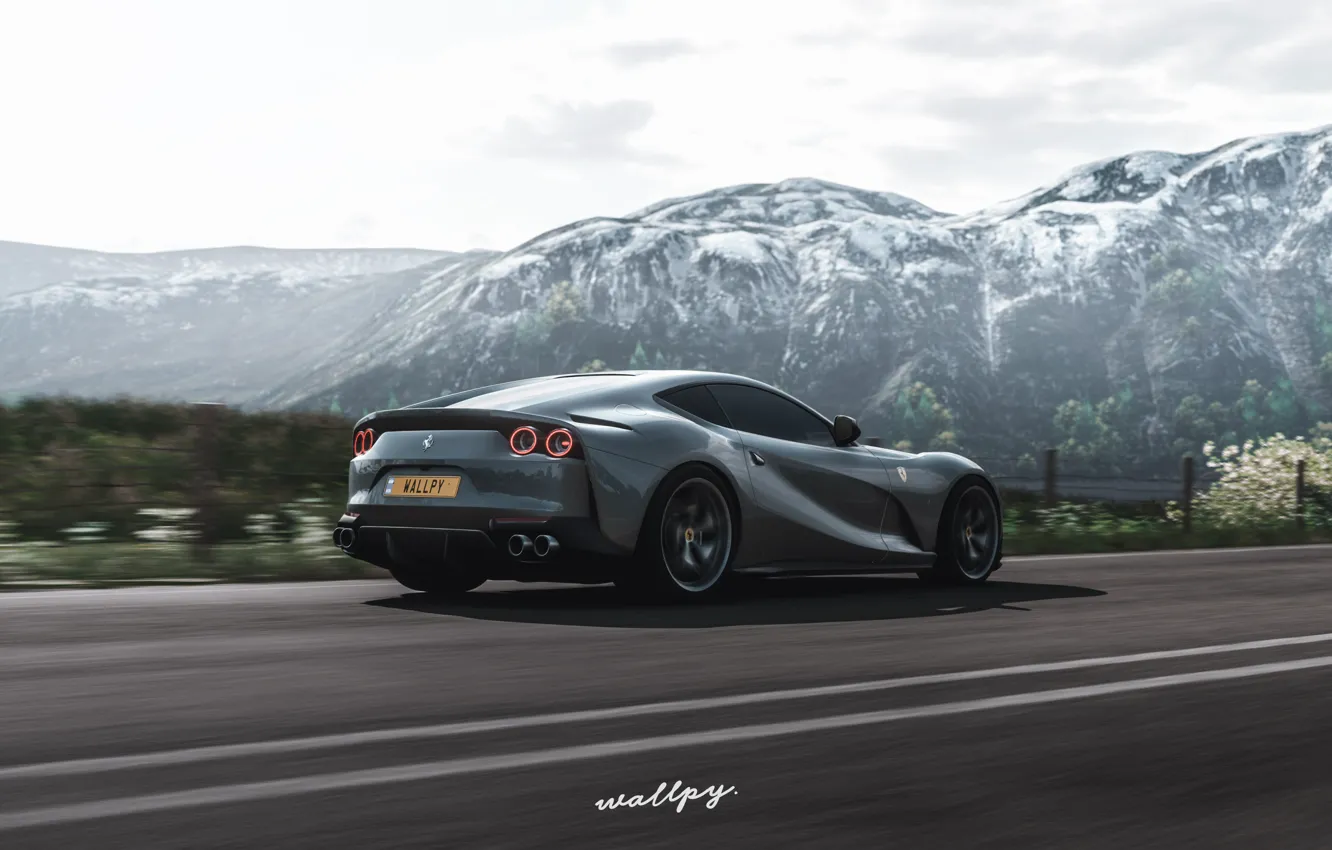 Photo wallpaper Microsoft, Ferrari, game, 2018, Superfast, Game Art, 812, Forza Horizon 4