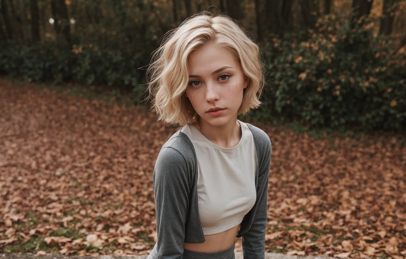 Photo wallpaper girl, beautiful, face, AI Art