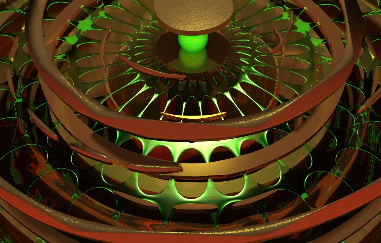 Photo wallpaper object, render, abstraction, mechanical, surrealism, blender3d, 3dart