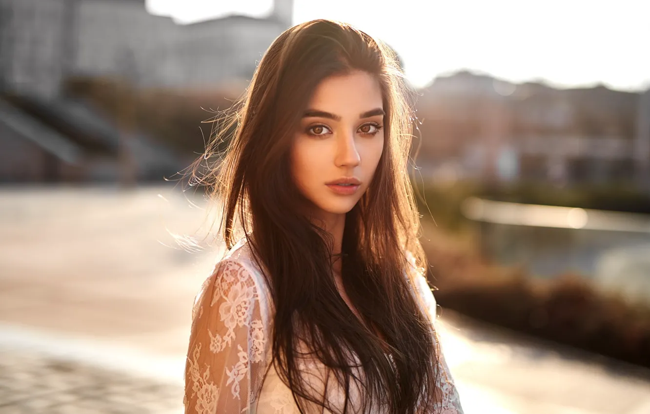 Photo wallpaper look, model, beautiful girl, May Strojek, Maja Strojek