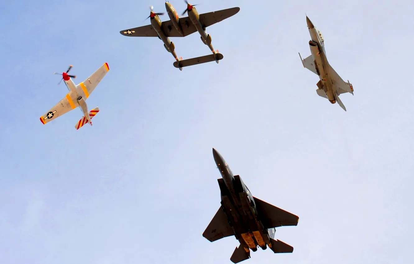 Photo wallpaper the sky, flight, parade, the plane