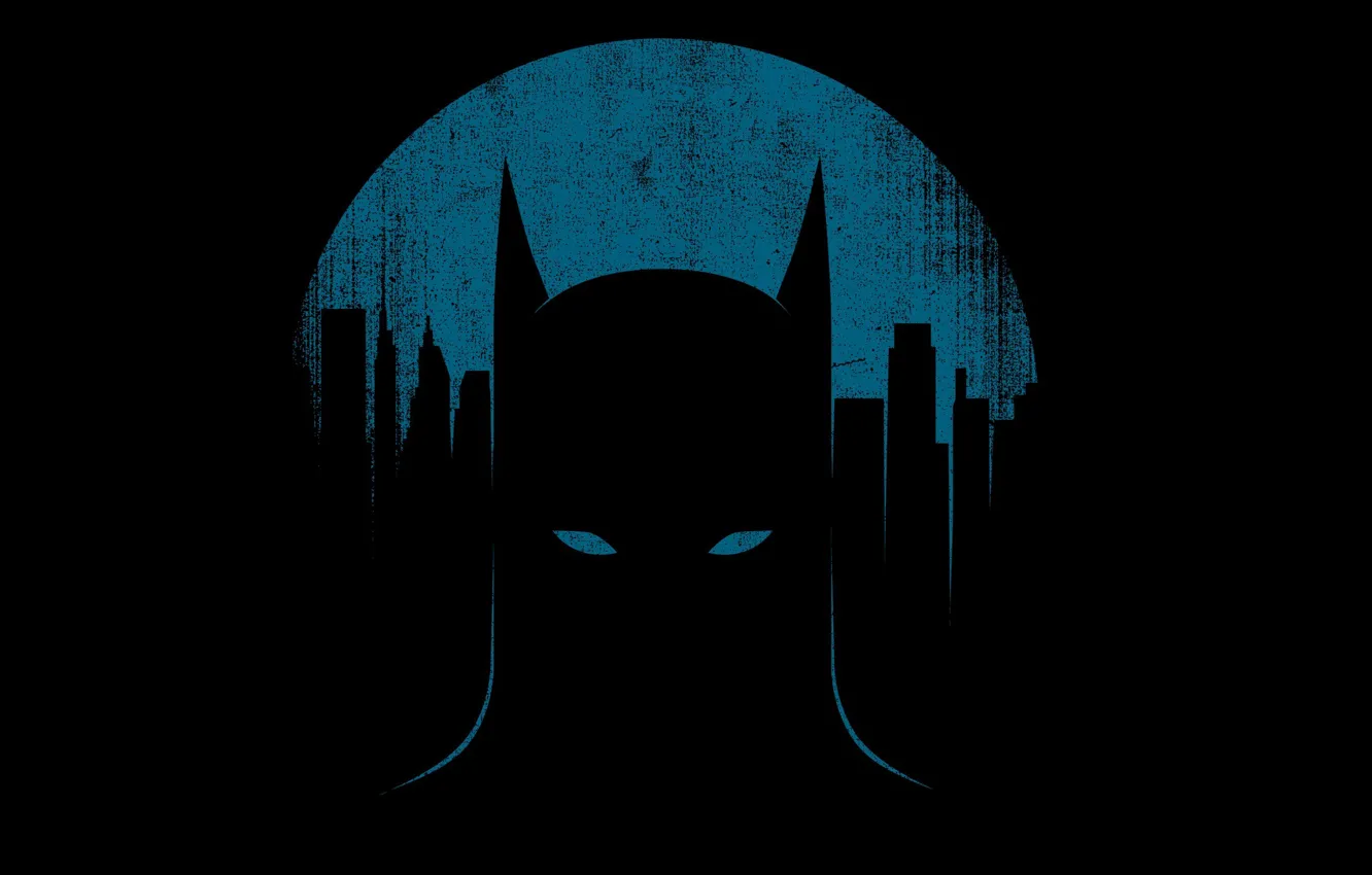 Photo wallpaper the city, silhouette, Batman, Batman