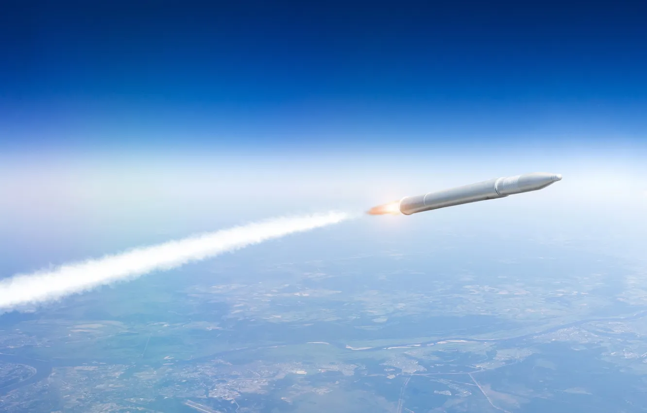 Photo wallpaper metal, gun, military, missile, Launch, launcher, liftoff