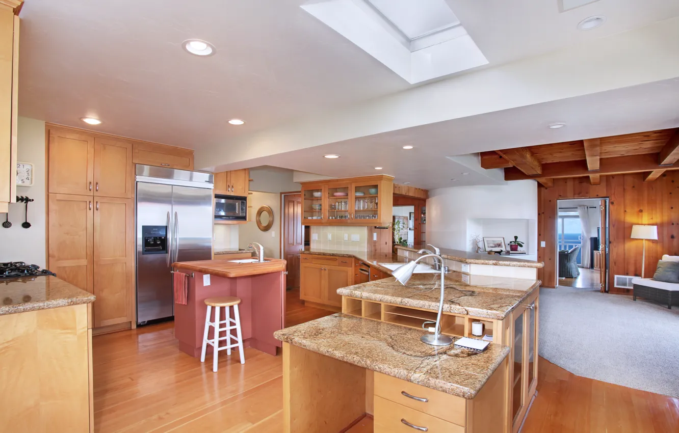 Photo wallpaper style, furniture, interior, refrigerator, kitchen, mansion, headsets, kitchen