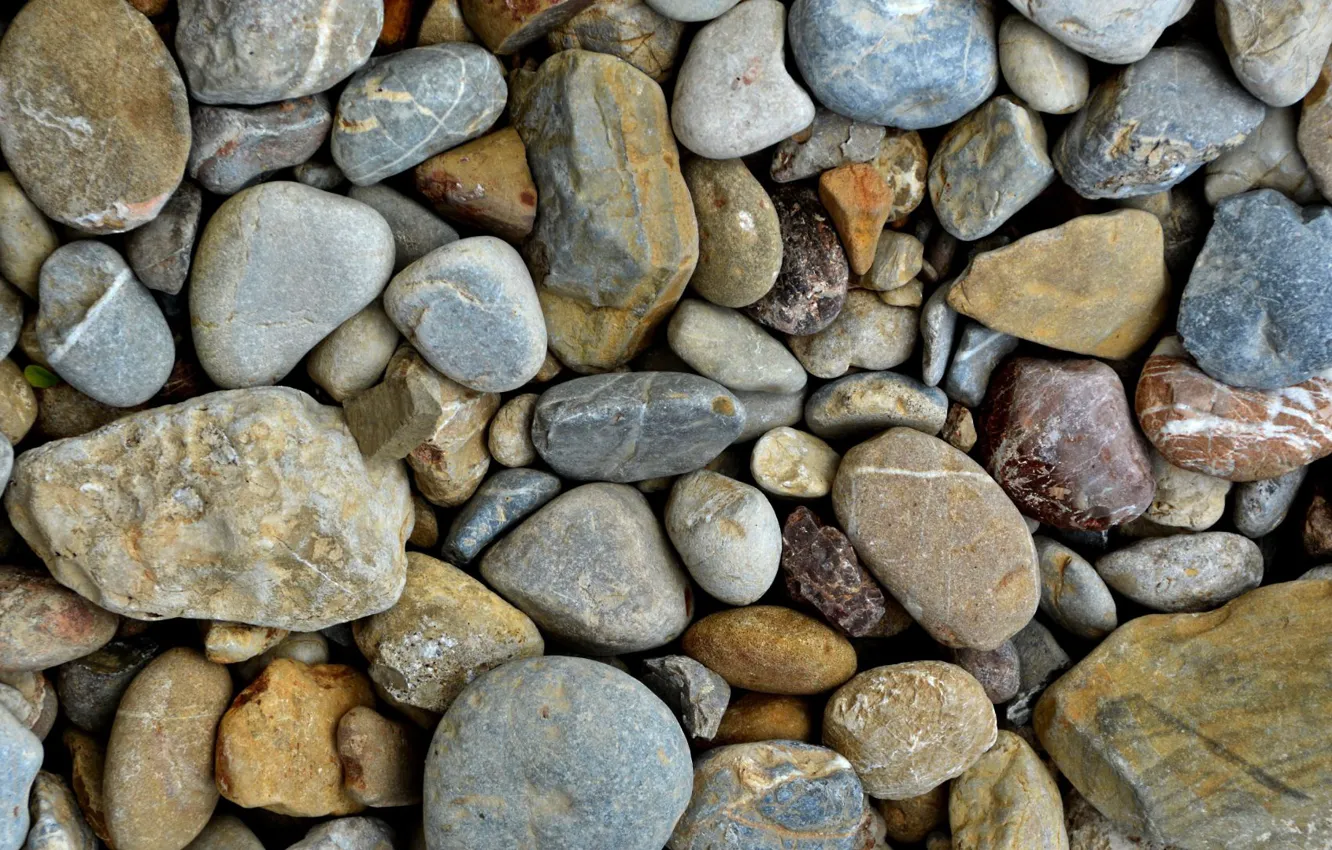 Photo wallpaper pebbles, stones, a lot, stones