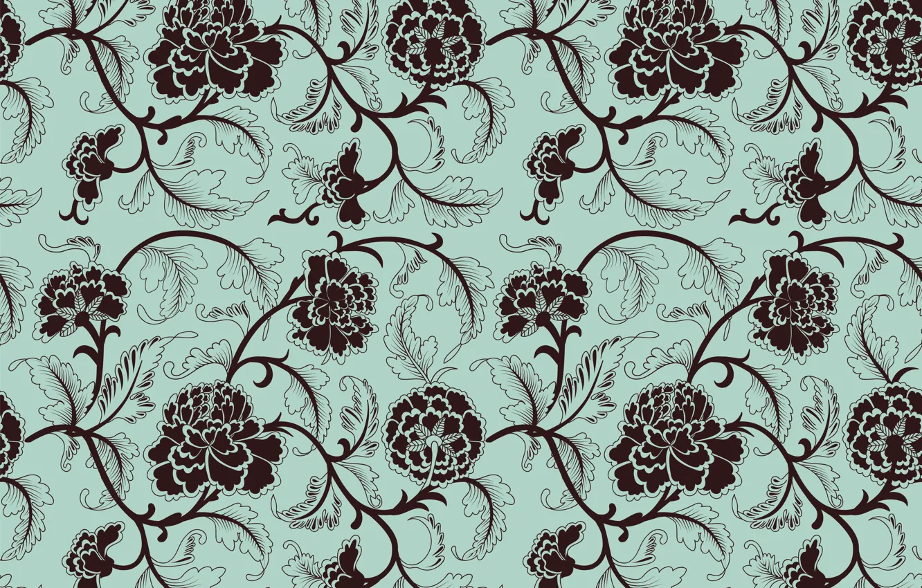 Photo wallpaper flowers, background, pattern, texture, Chinese