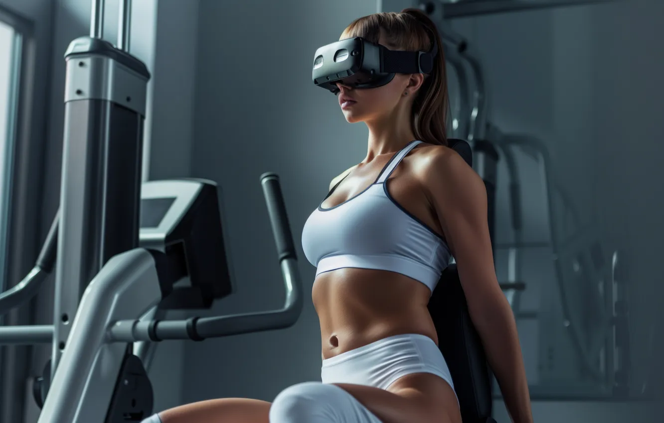 Photo wallpaper fitness, adult, Through, Virtual Reality