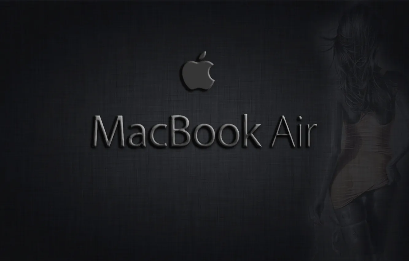 Photo wallpaper apple, girl, apple imac