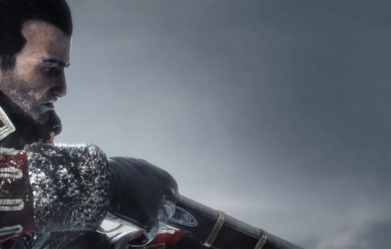 Photo wallpaper winter, anger, Templar, rifle, revenge, Assassin's Creed, Rogue, Shay Patrick Cormac