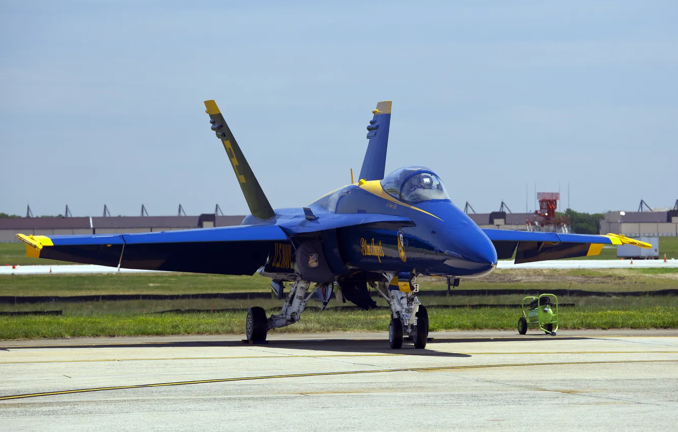 Photo wallpaper blue, fighter, the plane, Blue Angels