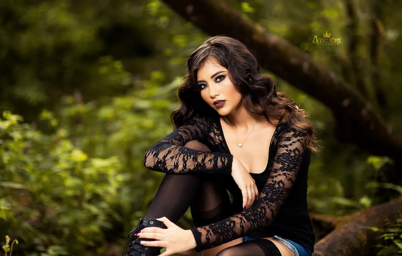 Photo wallpaper look, girl, Estefania