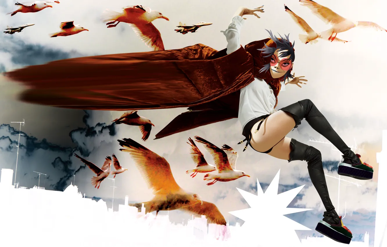 Photo wallpaper Electronic, hip hop, gorillaz, alternative rock, Virtual band