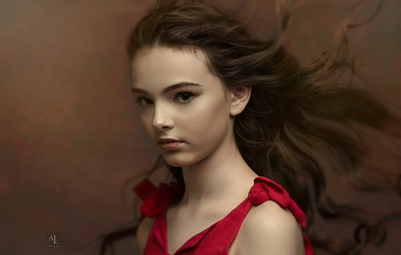 Photo wallpaper look, girl, face, hair, portrait, Olivia Maggi