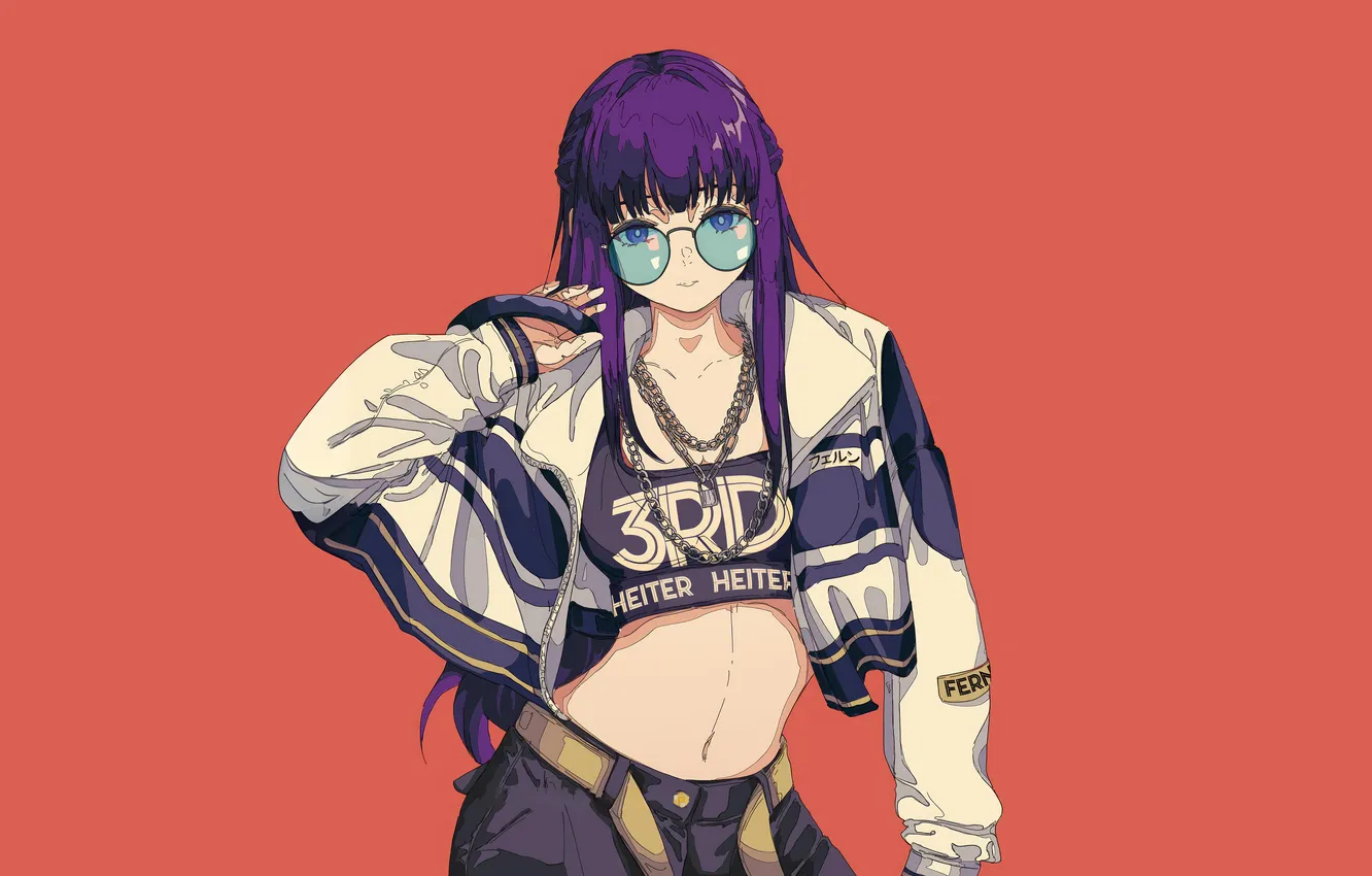 Photo wallpaper girl, anime, brunette