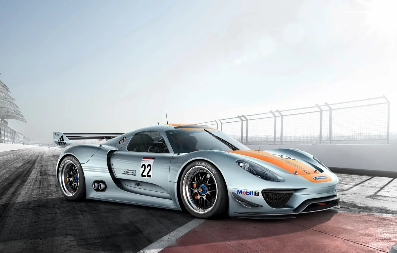Photo wallpaper Concept, the sky, Porsche, 918, racing track, RSR