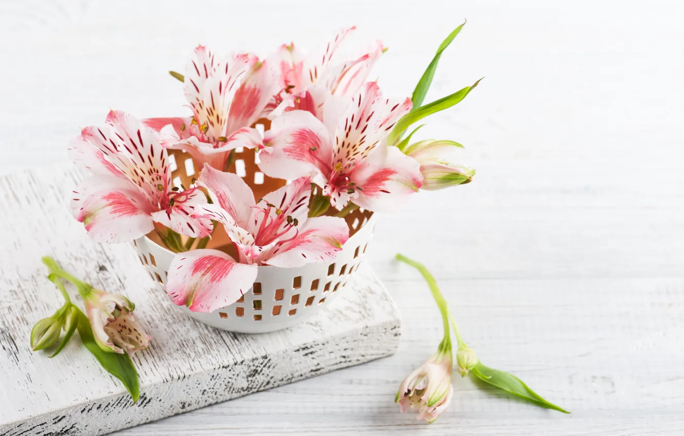 Photo wallpaper white, flowers, background, bouquet, THE OFF