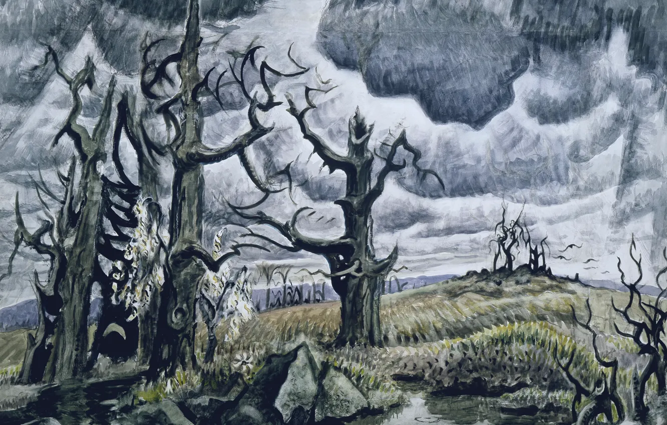 Photo wallpaper Charles Ephraim Burchfield, 1946-55, An April Mood