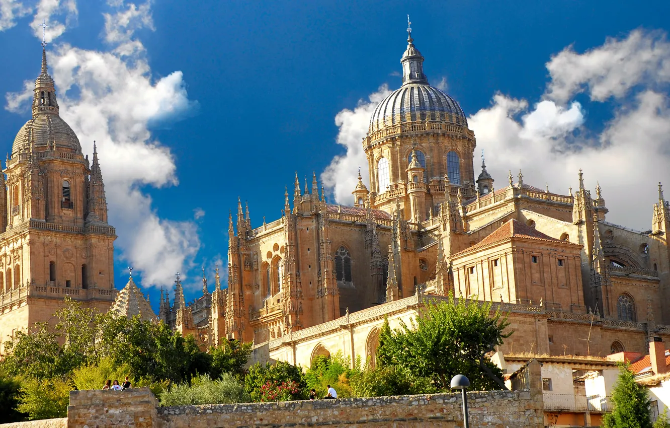 Photo wallpaper landscape, the city, Gothic, Cathedral, architecture, Spain, cathedral, Spain