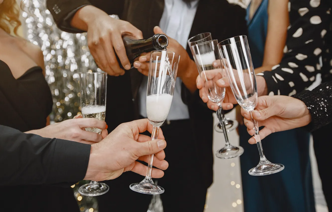 Photo wallpaper glass, girl, each, holiday, wine, woman, glass, people