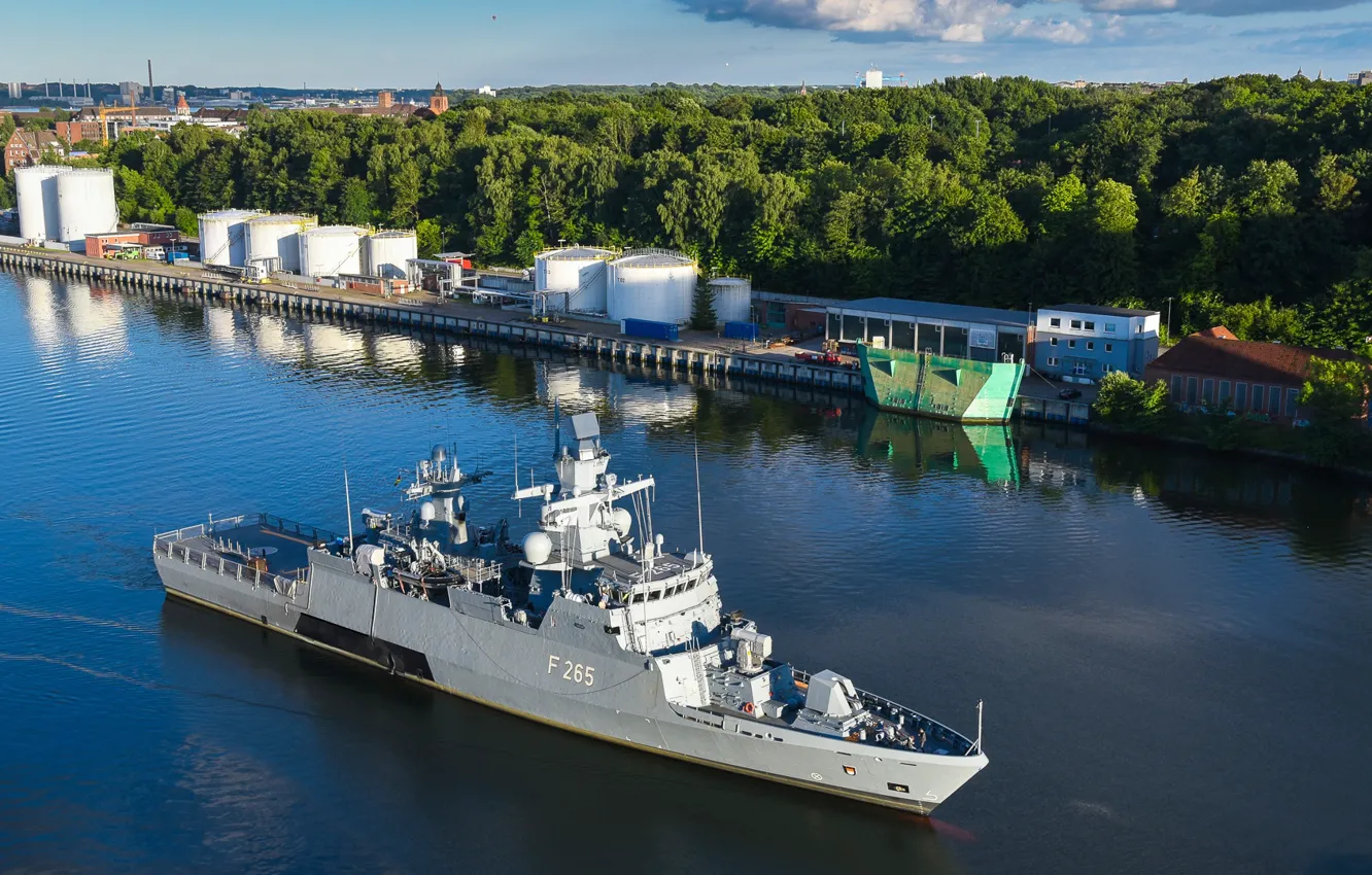 Photo wallpaper Corvette, The German Navy, FGS Kōln