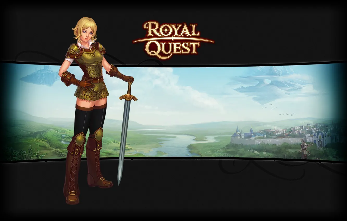 Photo wallpaper girl, sword, Royal Quest, Katauri Interactive