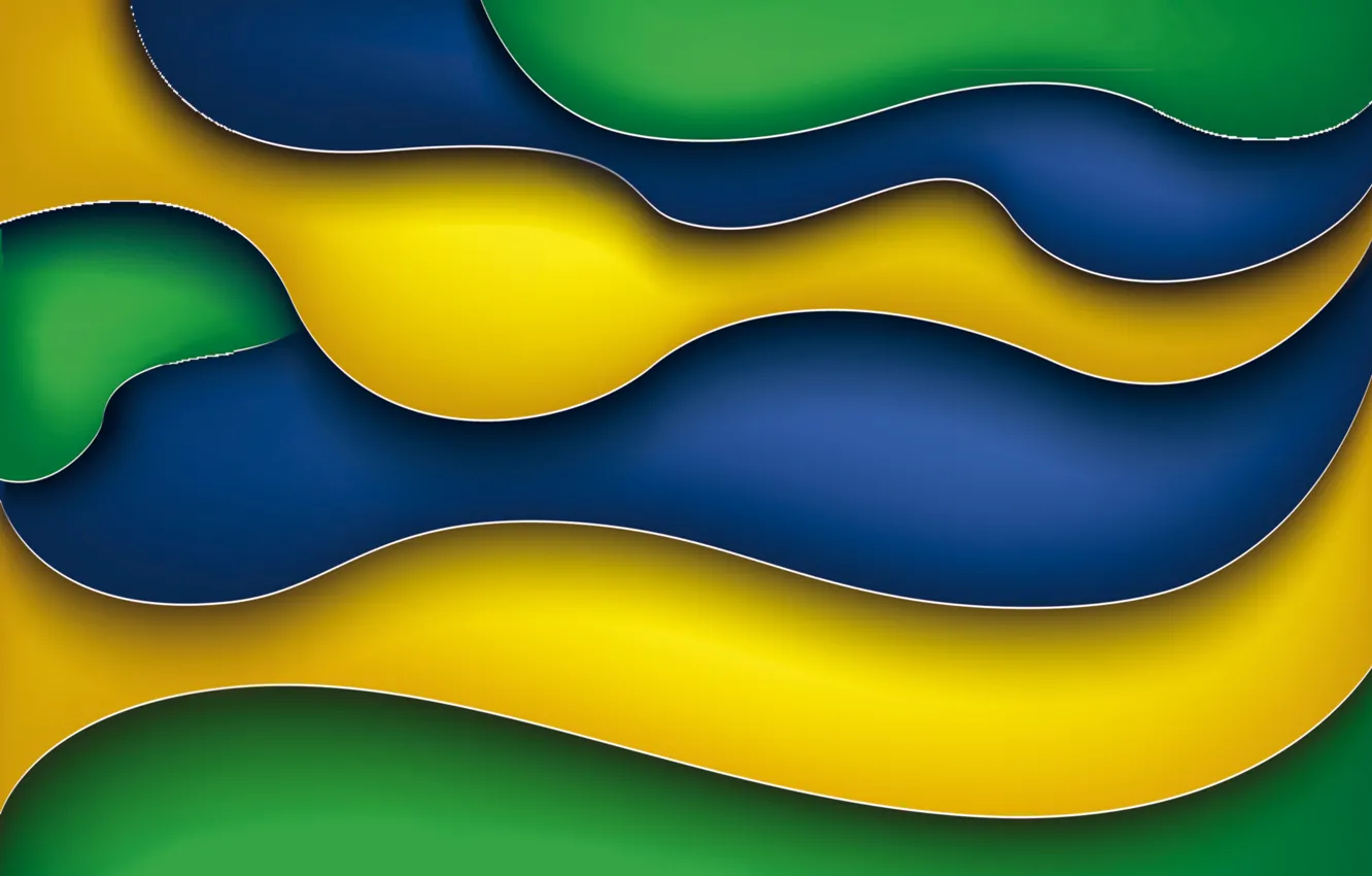 Photo wallpaper colorful, abstract, waves, background, creative, brasil style