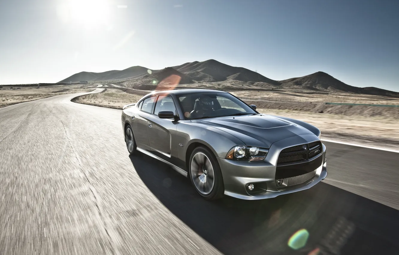 Photo wallpaper Speed, Dodge Charger, Road, Vehicle