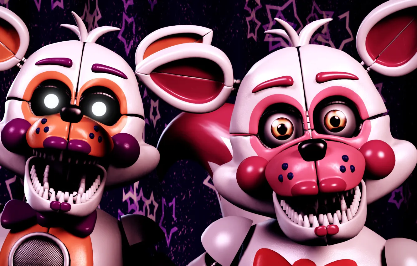 Photo wallpaper animals, the game, doll, pair, toothy, Five Nights at Freddy's, mechanical dolls, Five nights at …